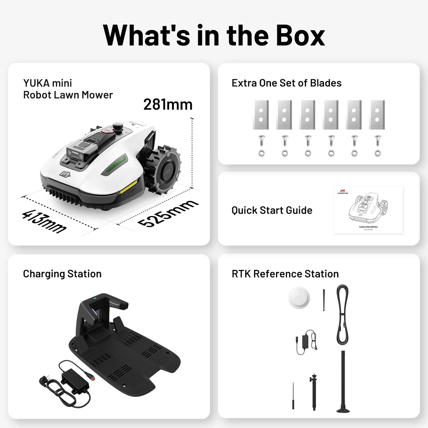 YUKA Mini 600H Robot Lawn Mower,Reception 0.15 Max 0.2 Acre Coverage, Auto Mapping, with 4G,AI Obstacle Avoidance, Dual Cutting Discs,App Control,Multi-Zone Management