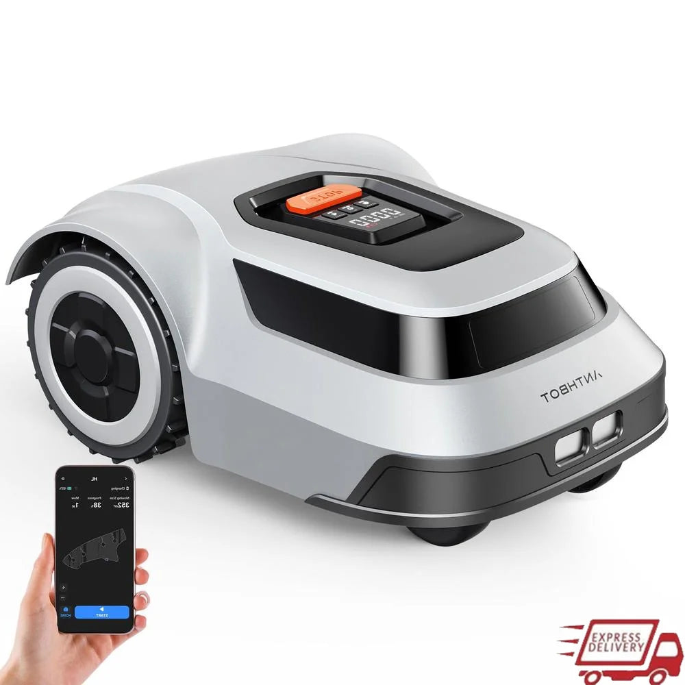 Smart Robotic Lawn Mower Boundary Wire 1/4 Acre 300% Efficiency IPX6 Waterproof Automatic Charger