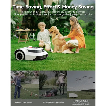 Robotic Lawn Mower Replacement Blade Efficient Mowing Precise Positioning Break Detection Adjustable Deck Handles Slopes
