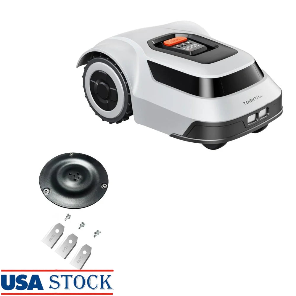 Robotic Lawn Mower Replacement Blade Efficient Mowing Precise Positioning Break Detection Adjustable Deck Handles Slopes