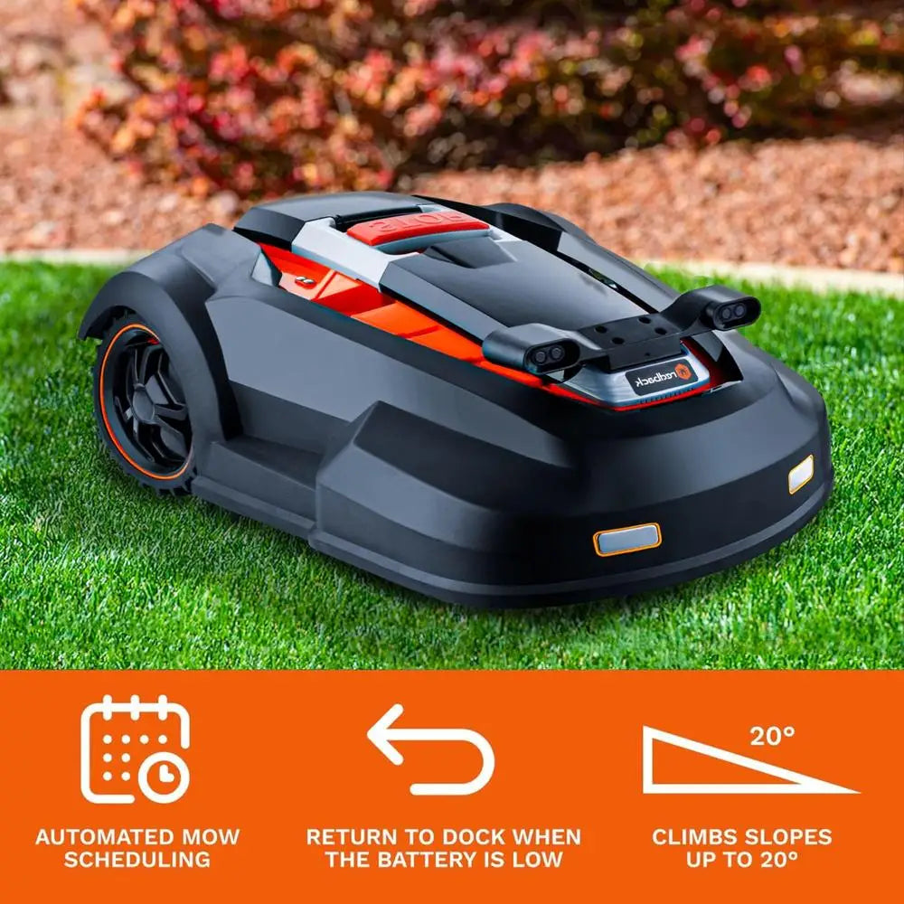 Robot Lawn Mower Bluetooth App Control Ultrasonic Sensor Metal Plate Accessories Complete Set Acre 20 Degrees Slope Yard